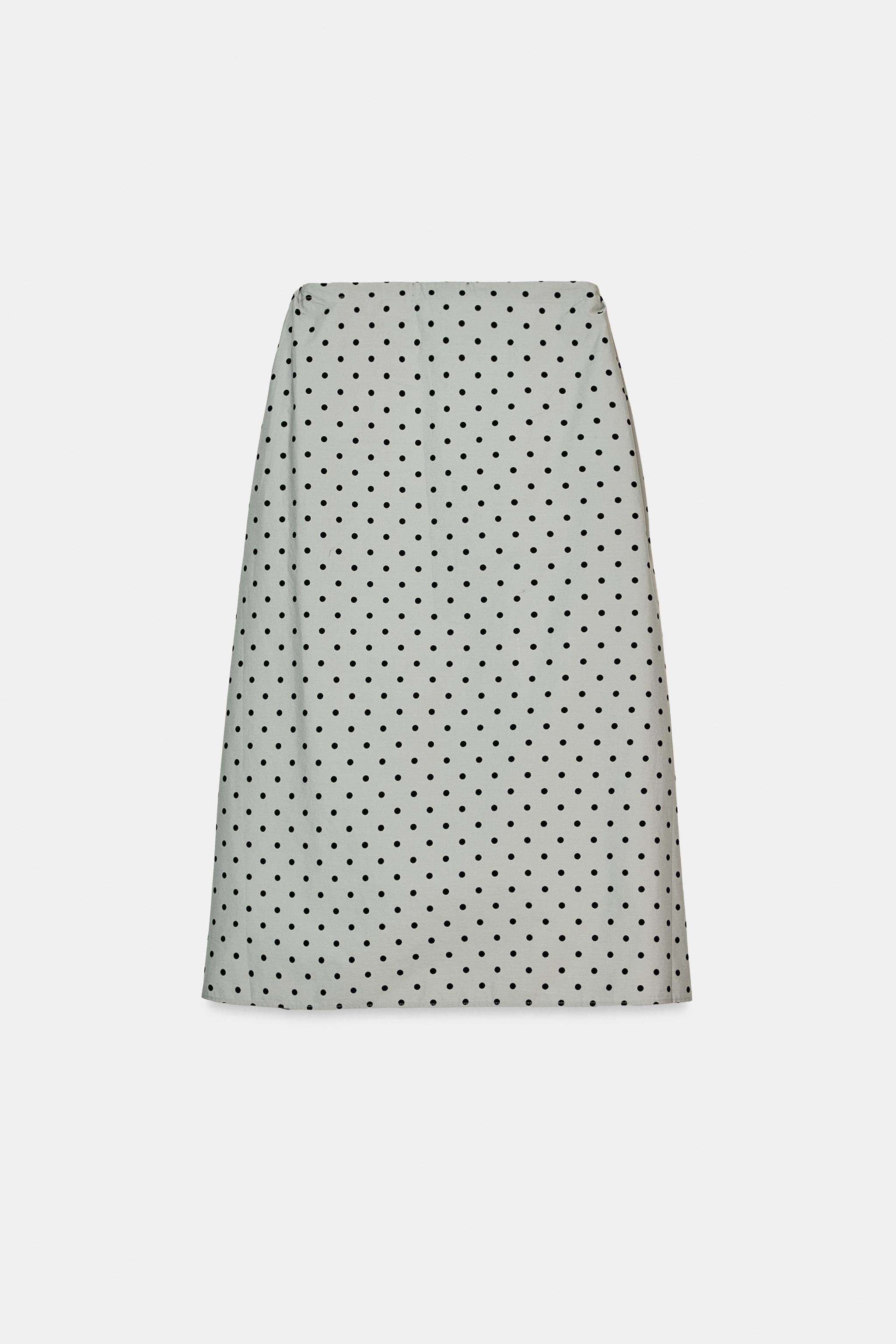 JUPE MI-LONGUE À POIS